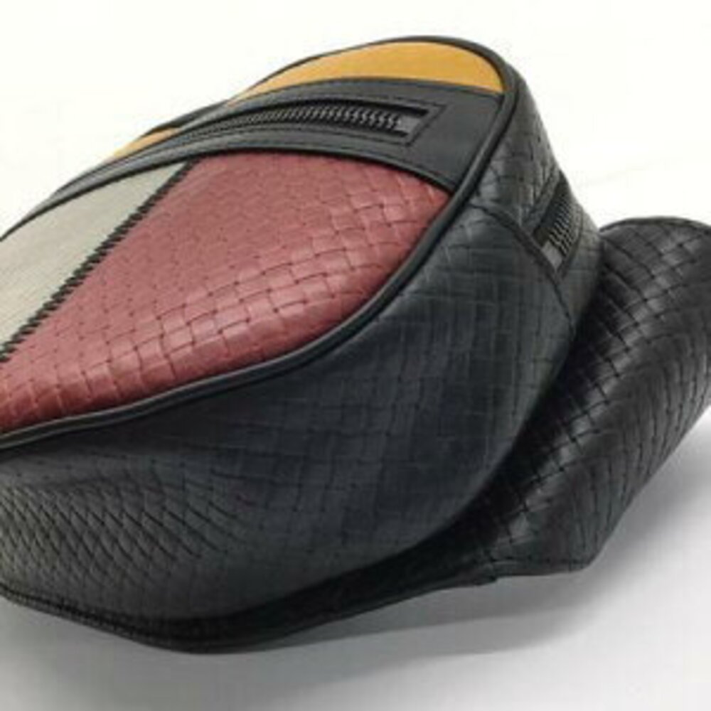 BOTTEGA VENETA Body Belt Crossbody Bag Two Tone Leather Black - Picture 9 of 13